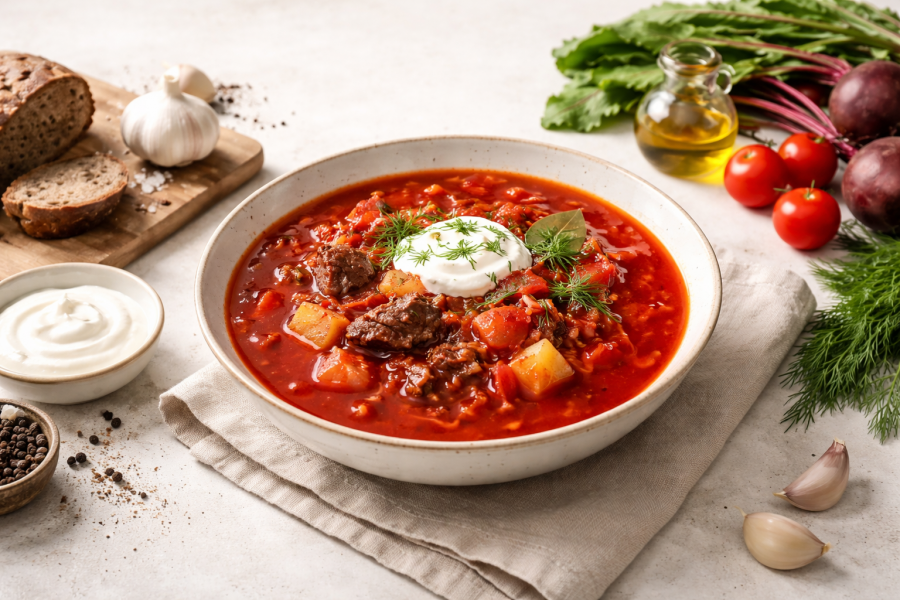 Борщ український калорійність