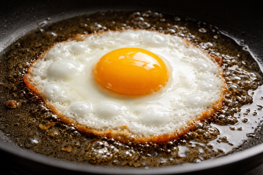Яйце смажене на олії калорійність